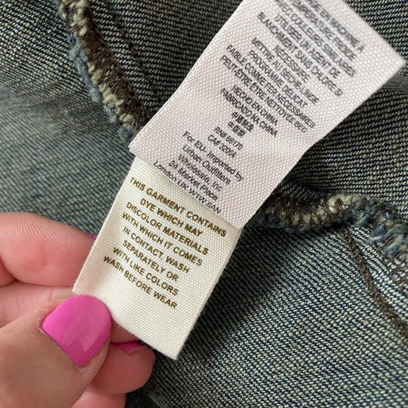 Free People Dark Wash Snap Up Denim Mini Skirt - Picture 9 of 11